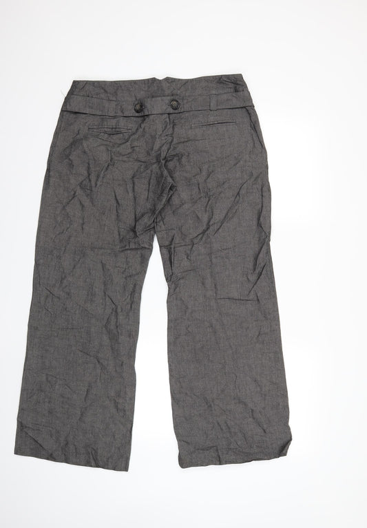 Womens UK Size 14 Marks and Spencer Regular Fit Grey Trousers