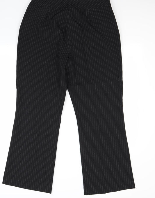 Womens UK Size 18 For Women Regular Fit Black Trousers