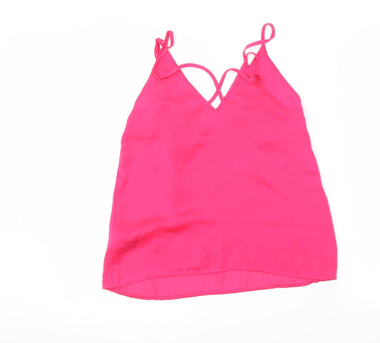 Womens UK Size 8 H&M Pink Basic Blouse