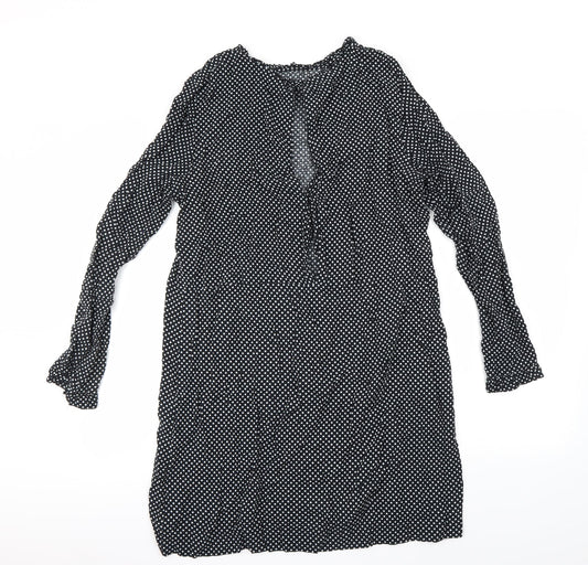 Womens UK Size 14 H&M Black Basic Blouse