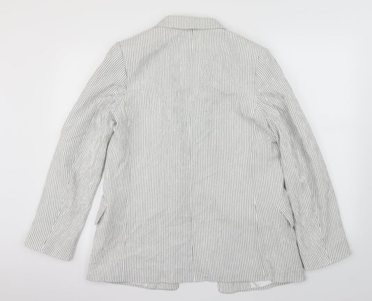 H&M Womens White Jacket Blazer Size 8