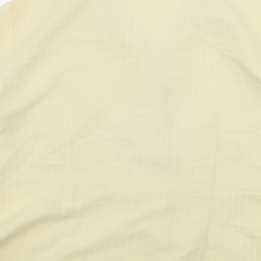 Womens UK Size 16 Dorothy Perkins Yellow Basic Button-Up
