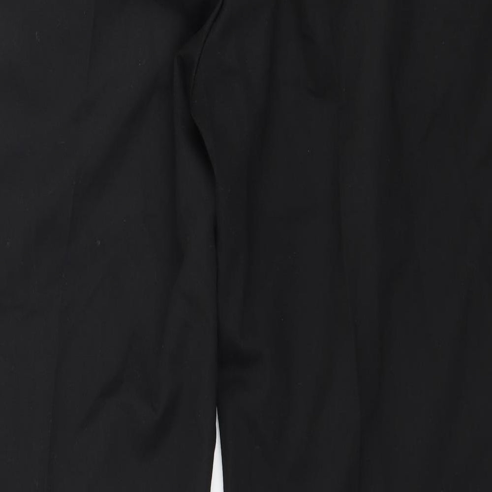 Mens UK Size 38 in Cedar Wood State Regular Fit Black Trousers