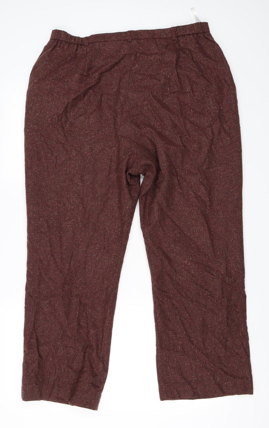 Cotswold Collections Womens Red Cropped Trousers Size 18 L26 in