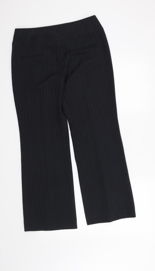 Debenhams Womens Blue Striped Trousers Size 10 L28 in
