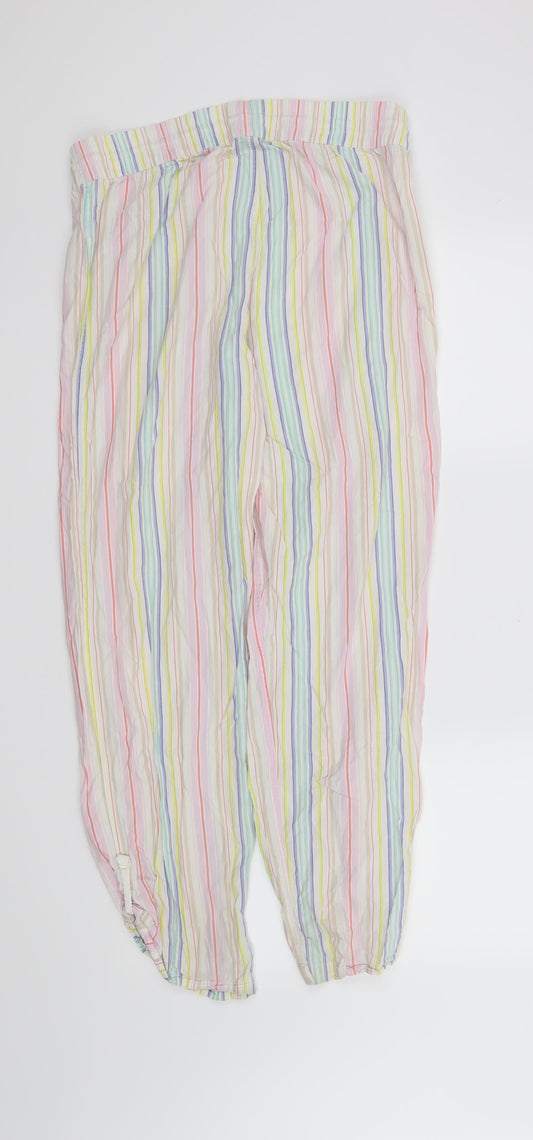 Gap Womens White Striped Trousers Size S L30 in