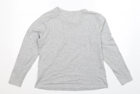 Womens UK Size S Maison De Nimes Grey Basic T-Shirt