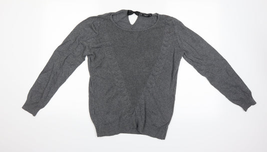 Mango Womens Grey Pullover Jumper Size 14
