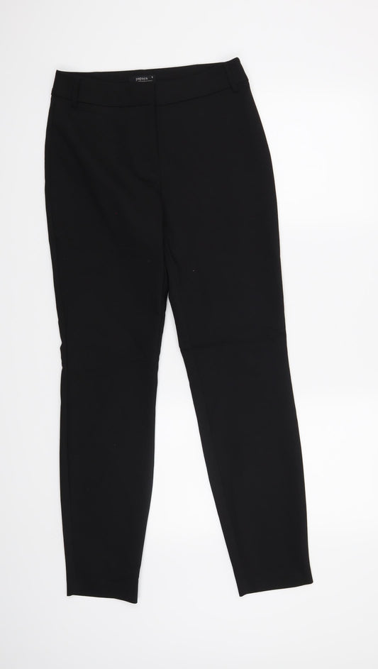 Womens UK Size 8 Papaya Regular Fit Black Trousers