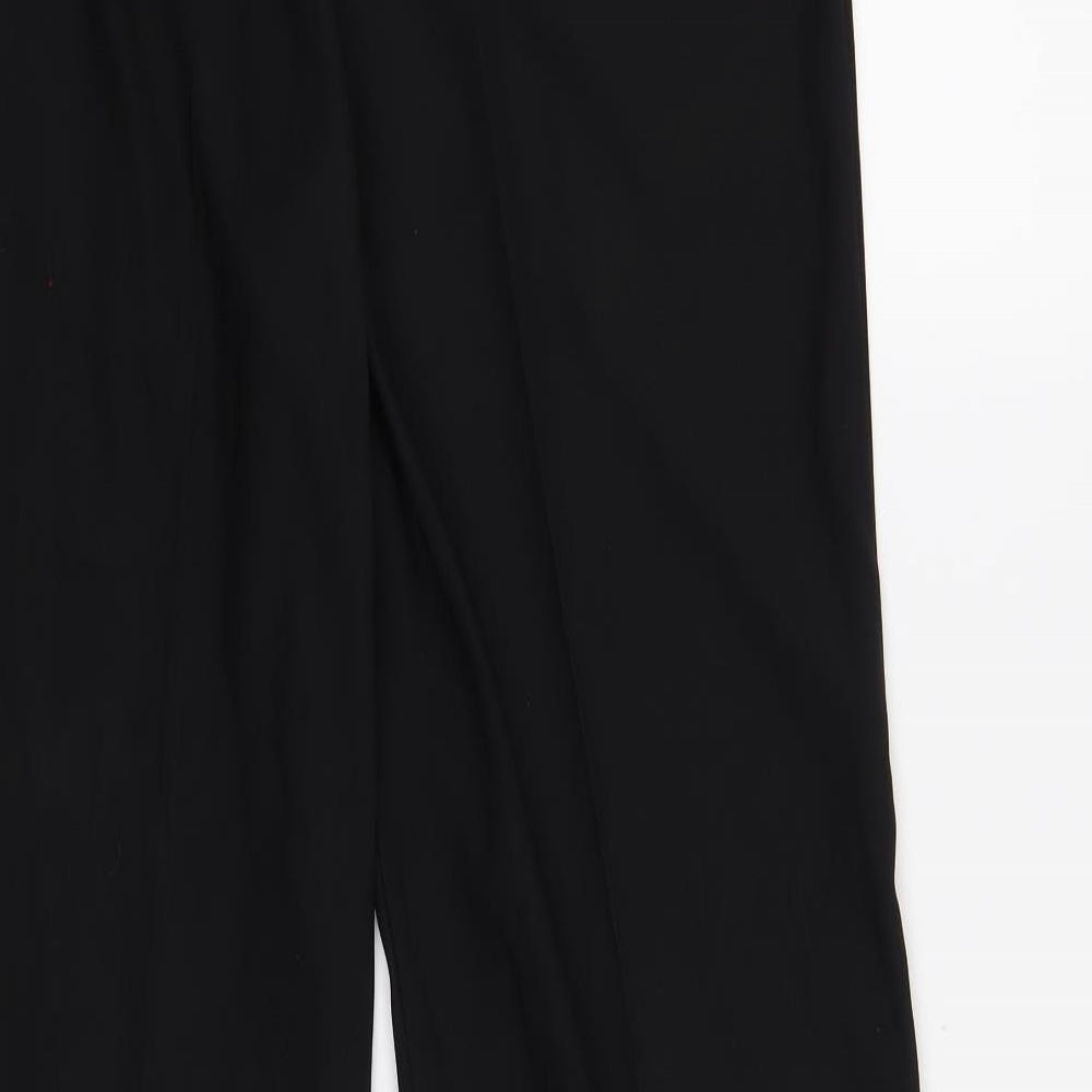 AMARANTO Womens Black Trousers Size 14 L31 in