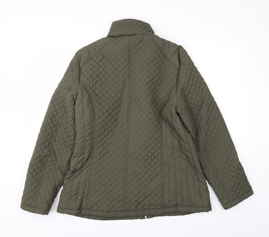 Autonomy Womens Green Puffer Jacket Coat Size 14