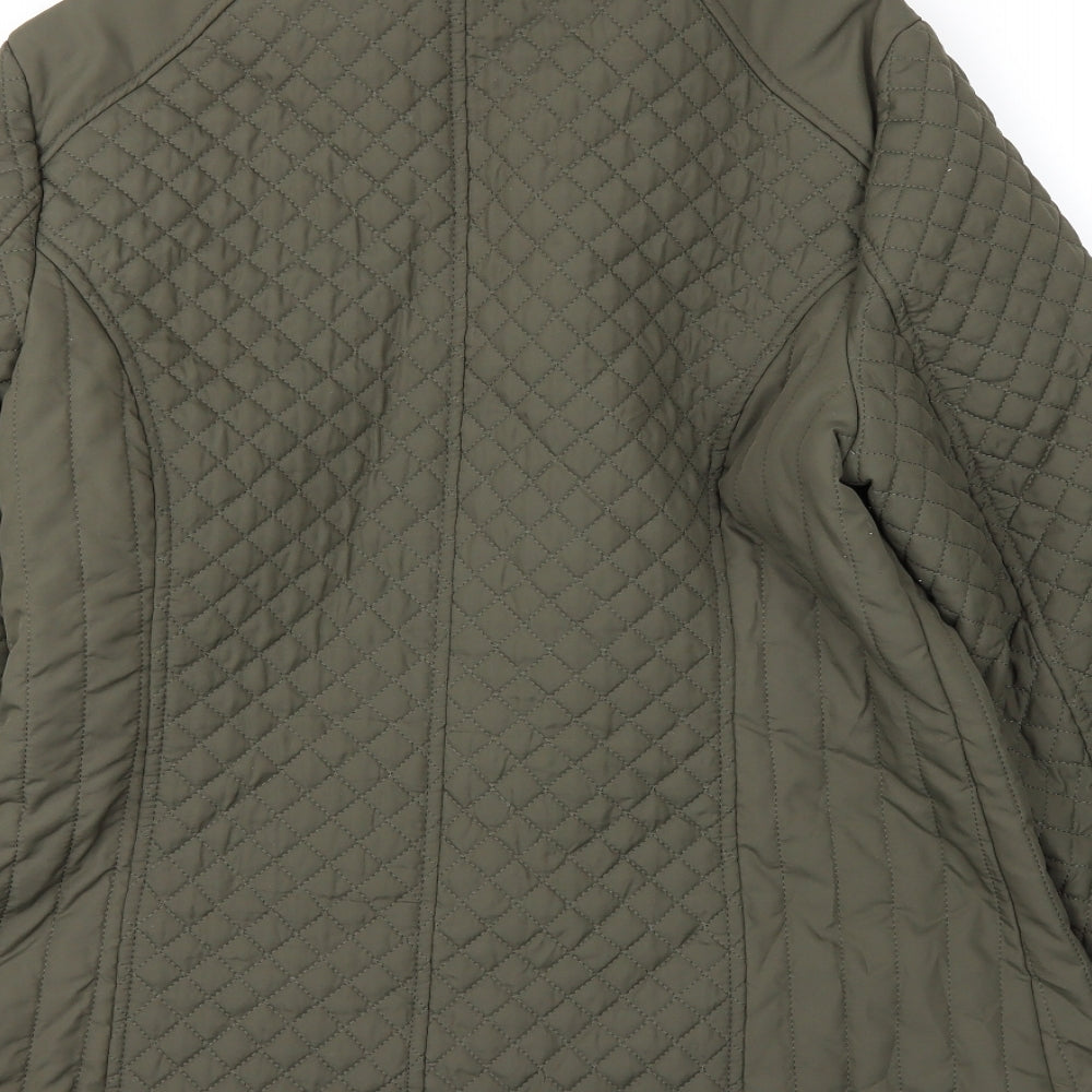 Womens UK Size 14 Autonomy Green Puffer Jacket