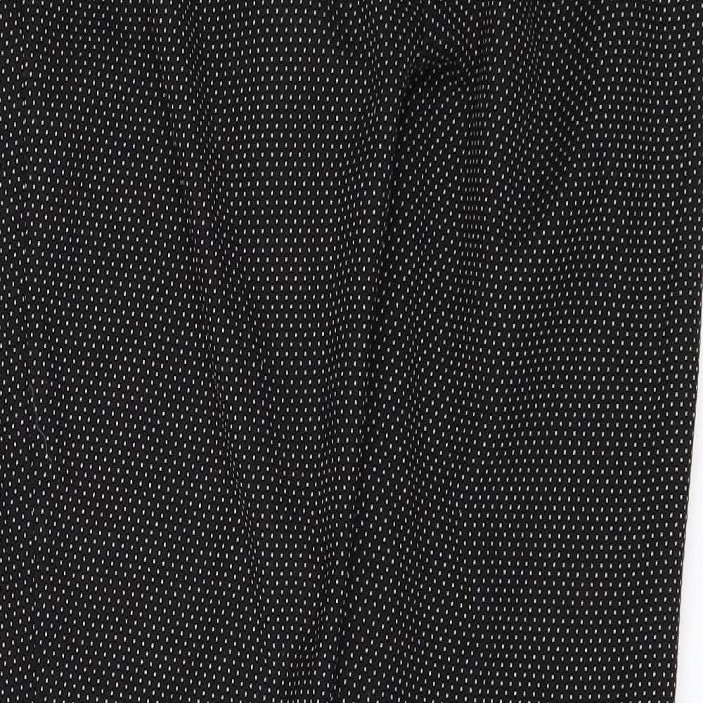 Womens UK Size 8 NEXT Regular Fit Black Trousers