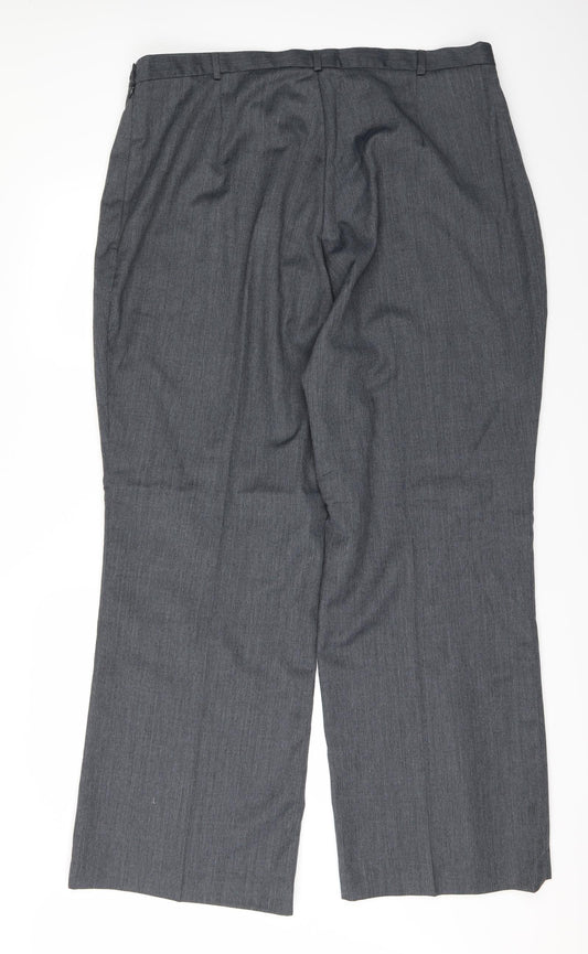 buisness solutions Mens Grey Trousers Size 28 L31 in