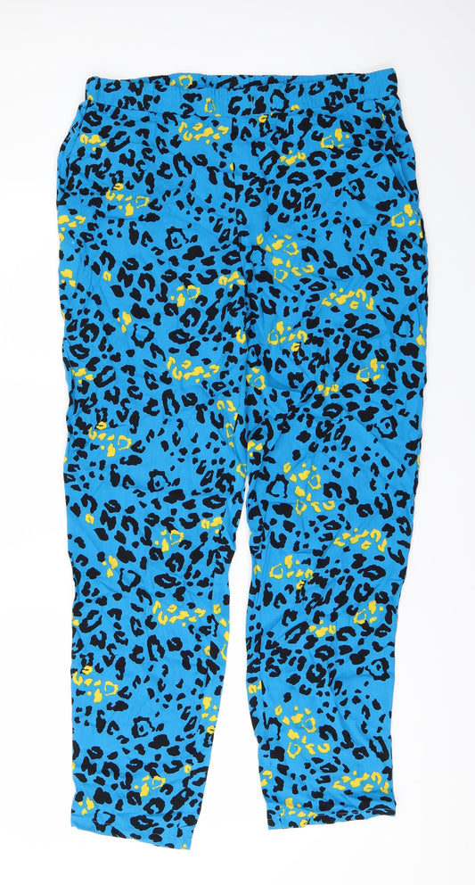 Womens UK Size 10 Papaya Regular Fit Blue Trousers