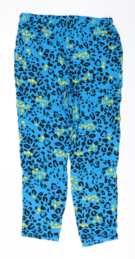 Womens UK Size 10 Papaya Regular Fit Blue Trousers