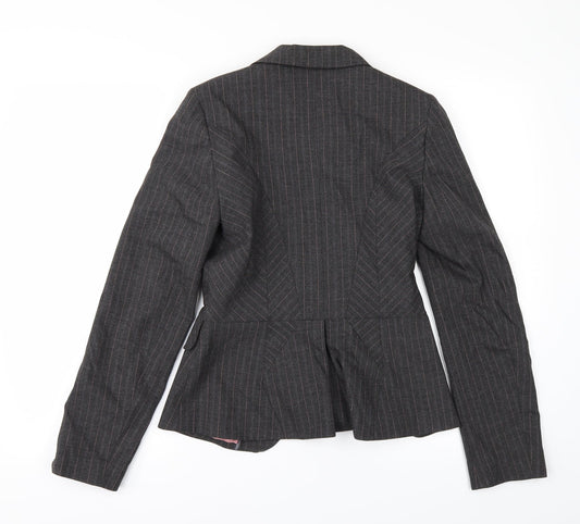 Womens UK Size 8 Warehouse Grey Overcoat