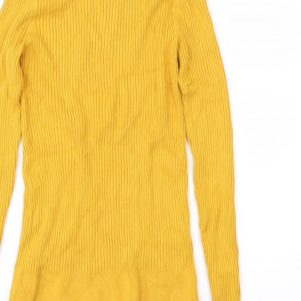 Womens UK Size 10 George Yellow Basic T-Shirt