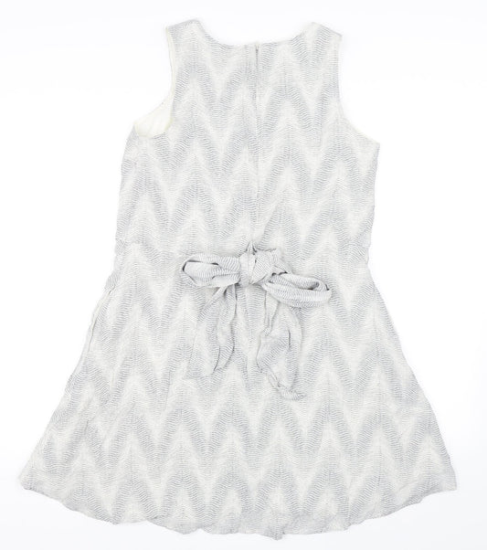 Gap Womens Blue Polka Dot Skater Dress Size L