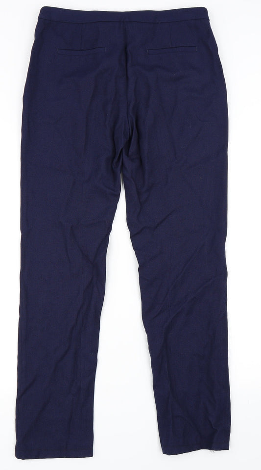 Womens UK Size S Zara Regular Fit Blue Trousers
