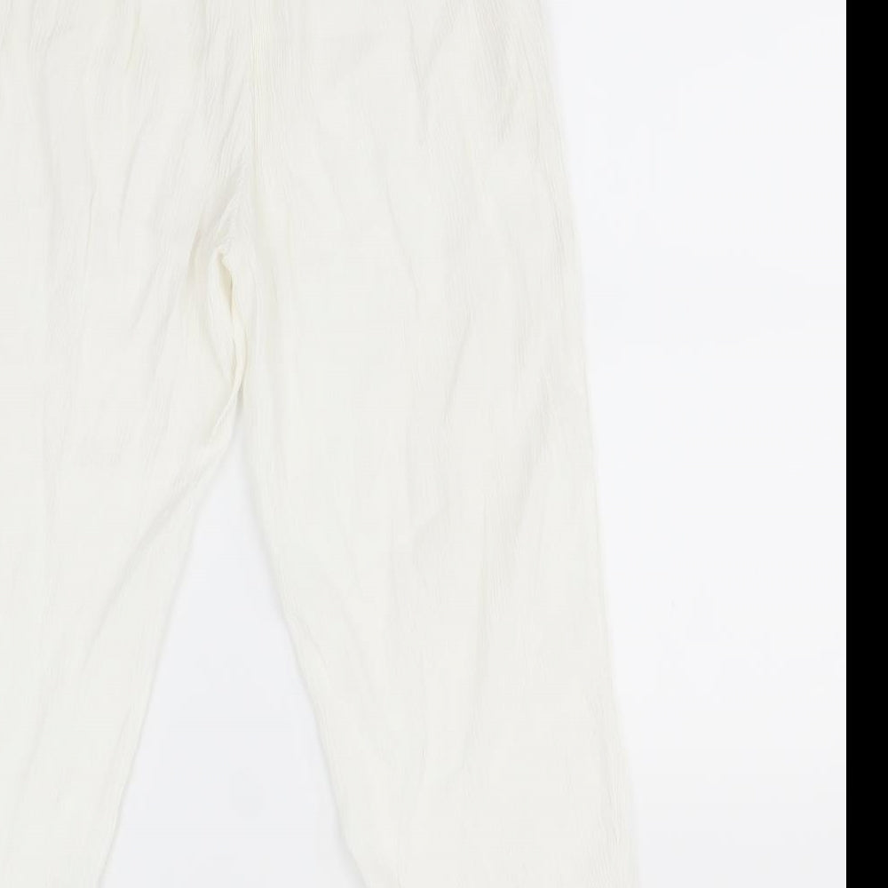 Womens UK Size 14 Damart Regular Fit White Trousers