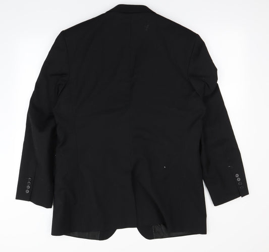 Mens UK Size L Preworn Regular Black Suit 3 Piece