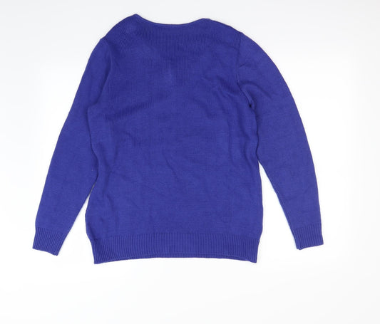 Damart Womens Blue Pullover Jumper Size 12