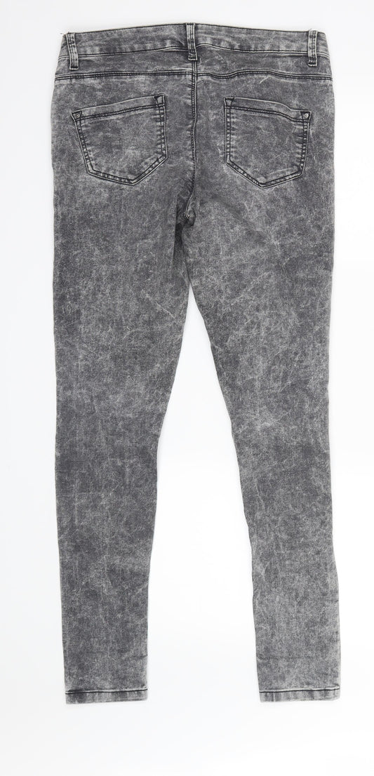 Denim Co. Womens Grey Denim Skinny Jeans Size 12 L30 in