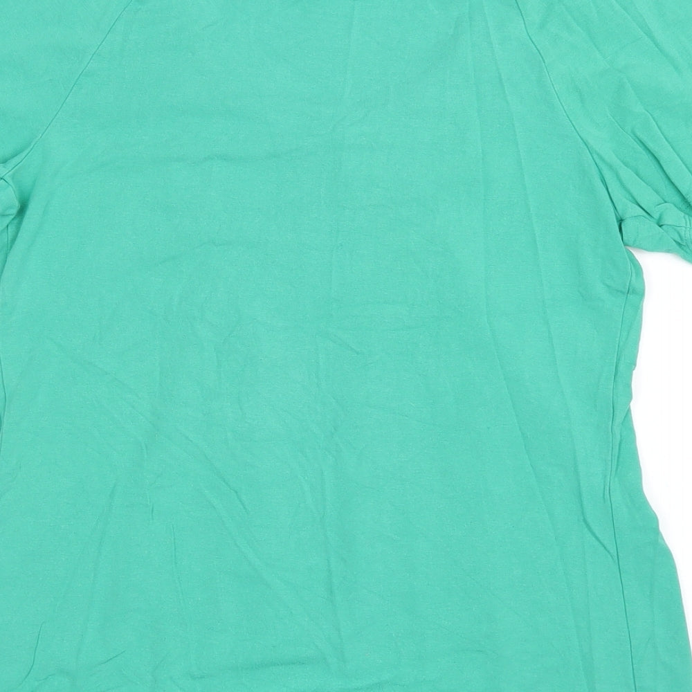Womens UK Size 8 Marks and Spencer Green Basic T-Shirt