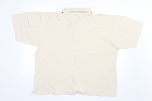 Academy Mens Ivory Polo Size 2XL