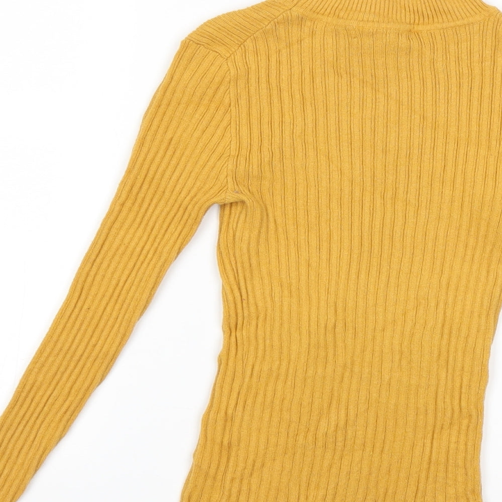 Primark Womens Yellow Knit Pullover Jumper Size 6