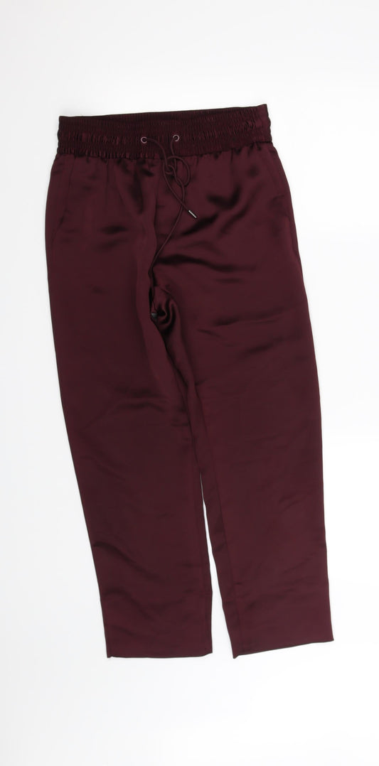 Womens UK Size 8 Autograph Regular Fit Sweatpants Purple Trousers