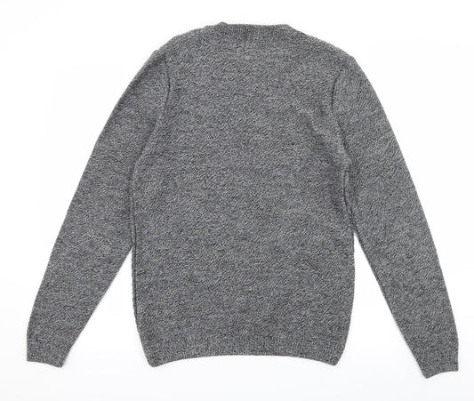 Topman Mens Grey Knit Pullover Jumper Size S