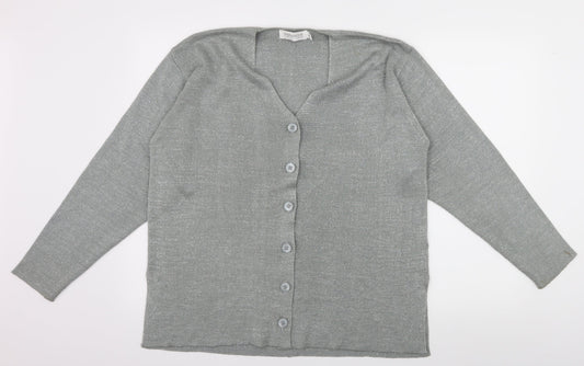 Paramour Womens Grey Knit Cardigan Jumper Size M