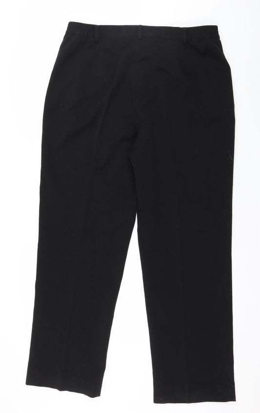 Womens UK Size 20 Oscar B Regular Fit Black Trousers