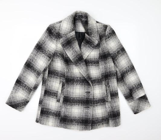 Womens UK Size 12 M&Co Grey Overcoat