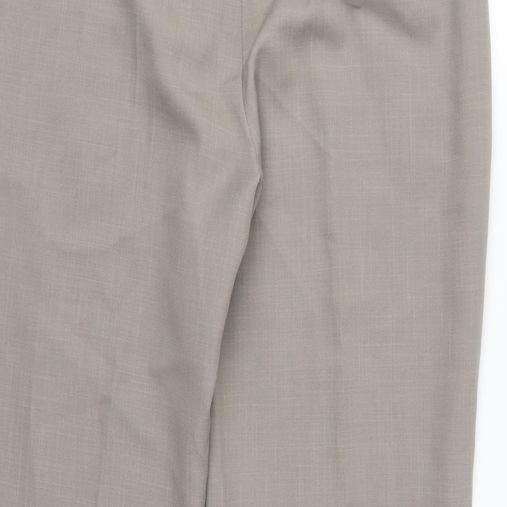 Debenhams Womens Beige Rayon Trousers Size 16 L27 in