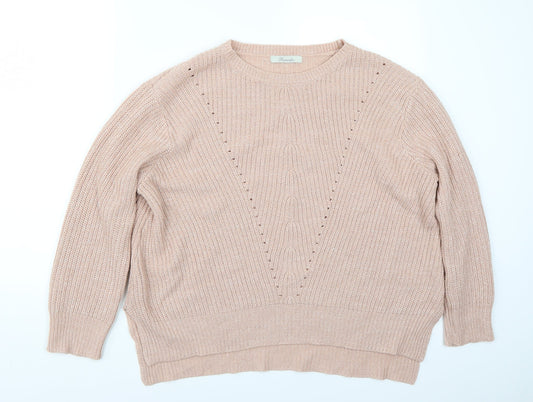 Peacocks Womens Pink Pullover Jumper Size L