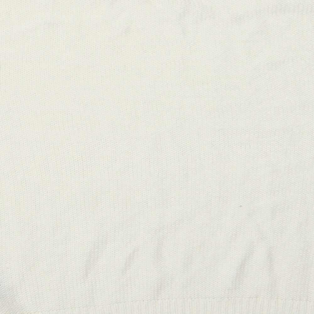 Isle Womens White Basic T-Shirt Size M