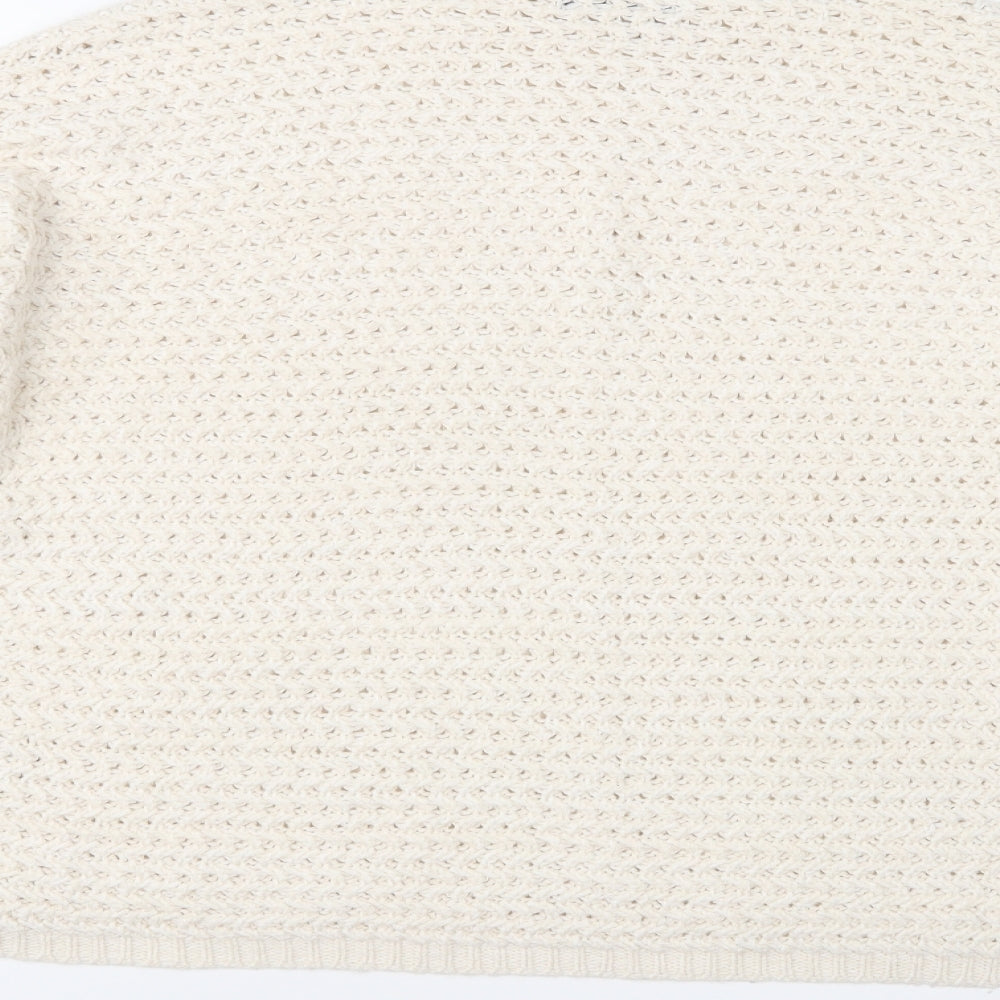 QED London Womens Ivory Knit Pullover Jumper Size S