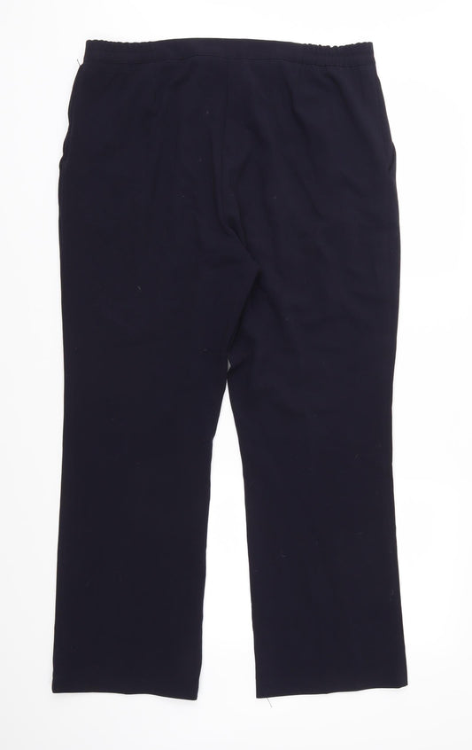 Warehouse Womens Blue Trousers Size 16 L28 in