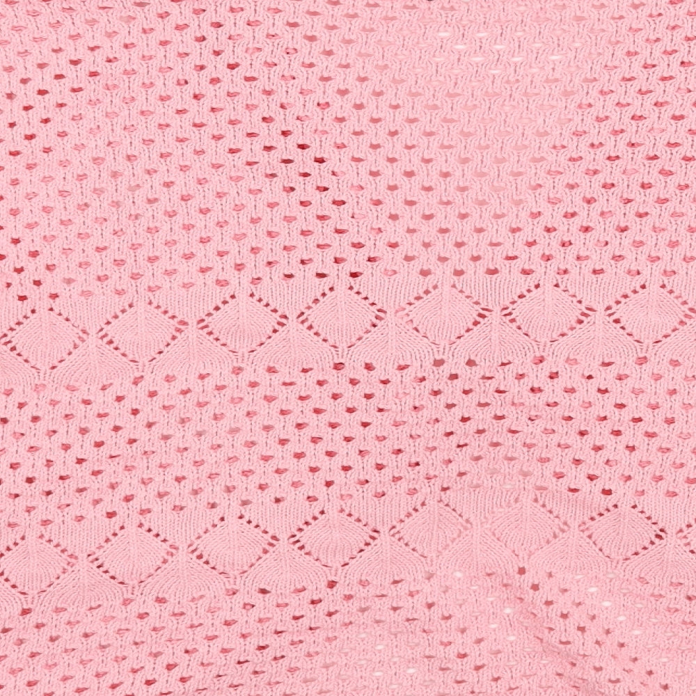 Preworn Womens Pink Cardigan Jumper Size L