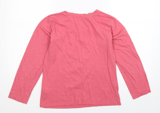 Womens UK Size 8 Disney Pink Basic T-Shirt