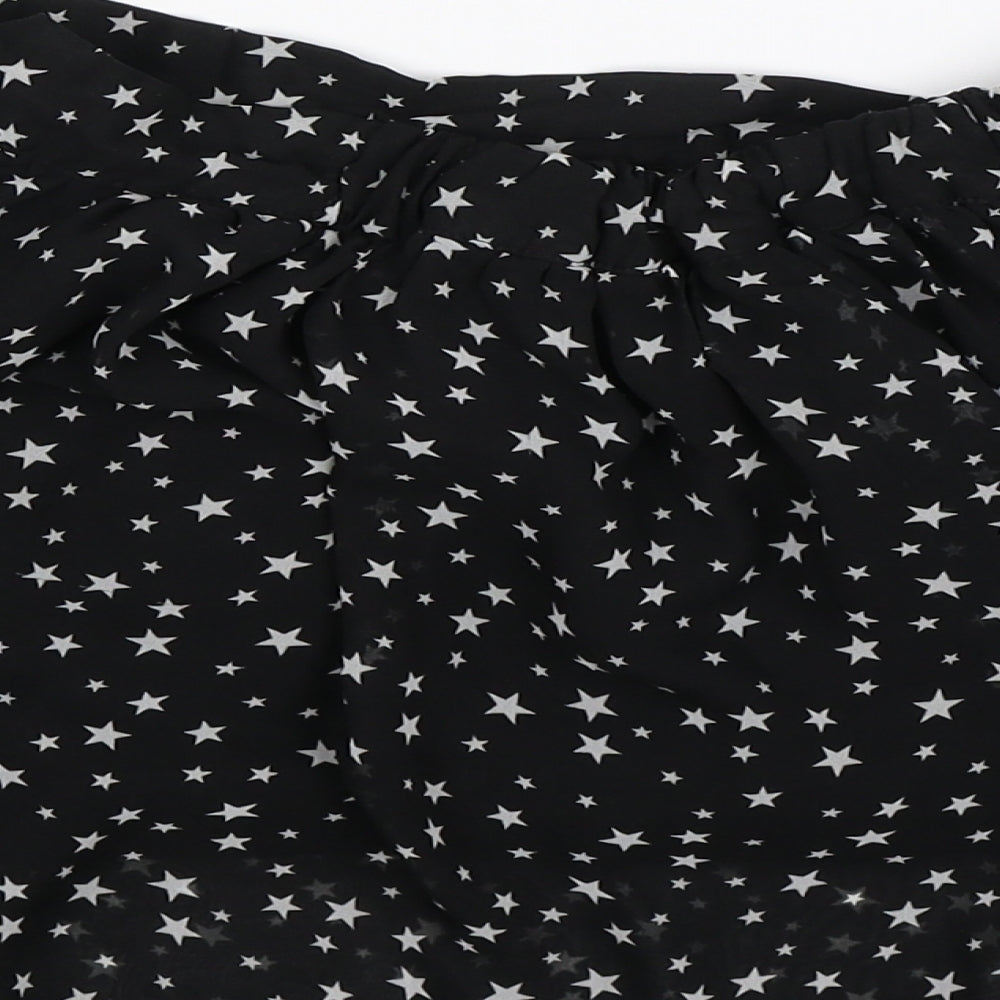 Candy Couture Womens Black Geometric Mini Skirt Size 26 in