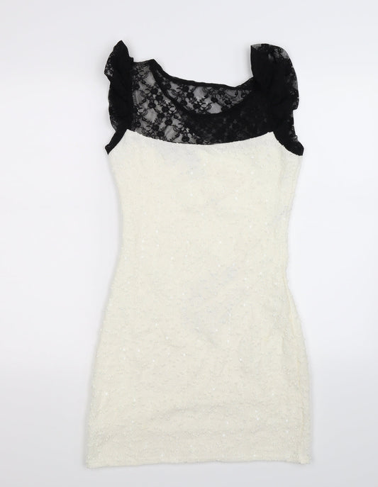 Preworn Womens White Bodycon Size S