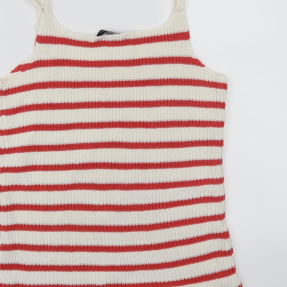 Womens UK Size 10 Dorothy Perkins Red Basic Tank