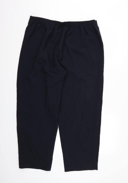 Classic Womens Blue Rayon Trousers Size 20 L26 in