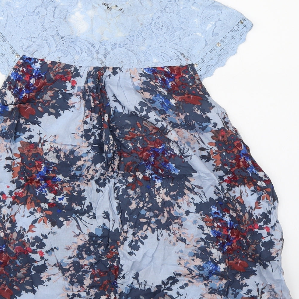 Womens UK Size 6 NEXT Blue Basic Blouse