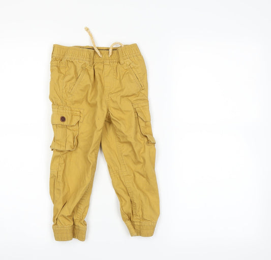 Mothercare Boys Yellow Cargo Trousers Size 2 Years