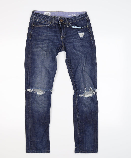 Womens UK Size S Gap Regular Fit Skinny Blue Jeans